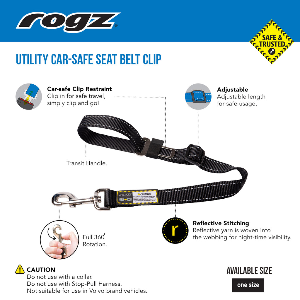 Rogz Dog Car Seat Belt Clip