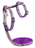 Rogz Nightcat Harness and Leash Set - Purple