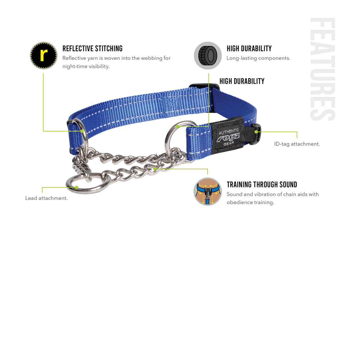 Rogz Control Dog Collar X – Black Large – Rogz USA
