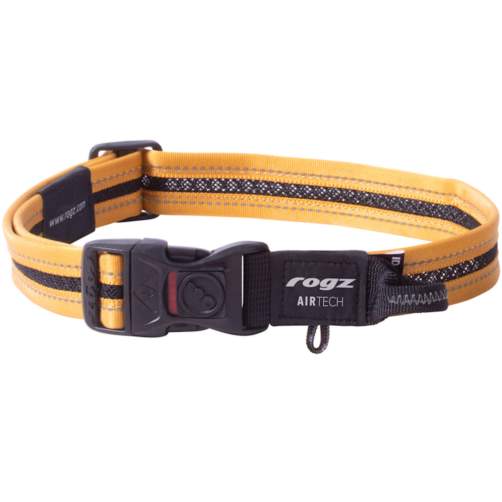 Rogz AirTech Classic Dog Collar Large- Burnt Ochre