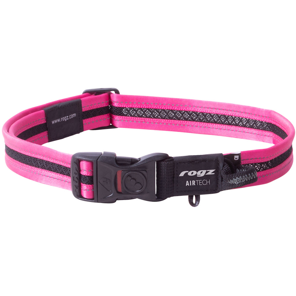 Rogz AirTech Classic Dog Collar X-Large- Sunset Pink