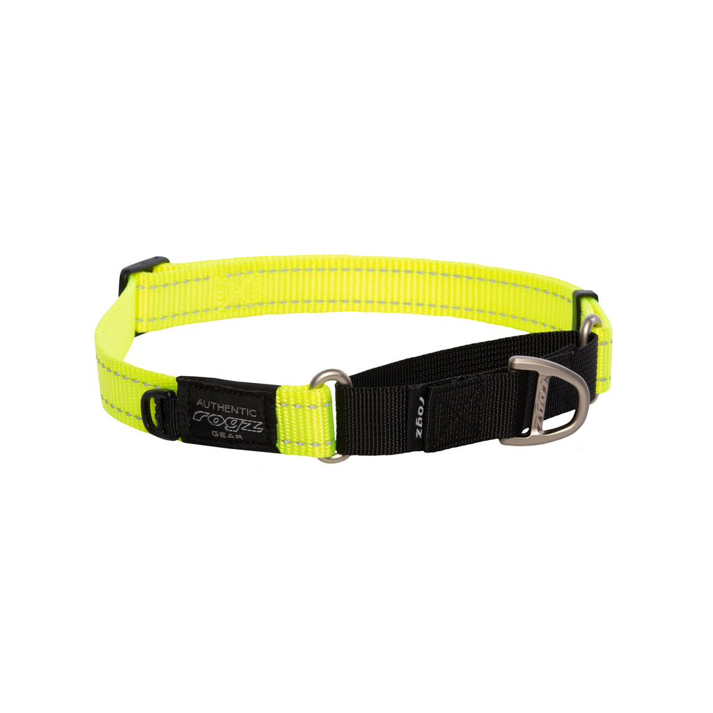 Rogz Control Martingale Web Collar Large- Dayglo Yellow