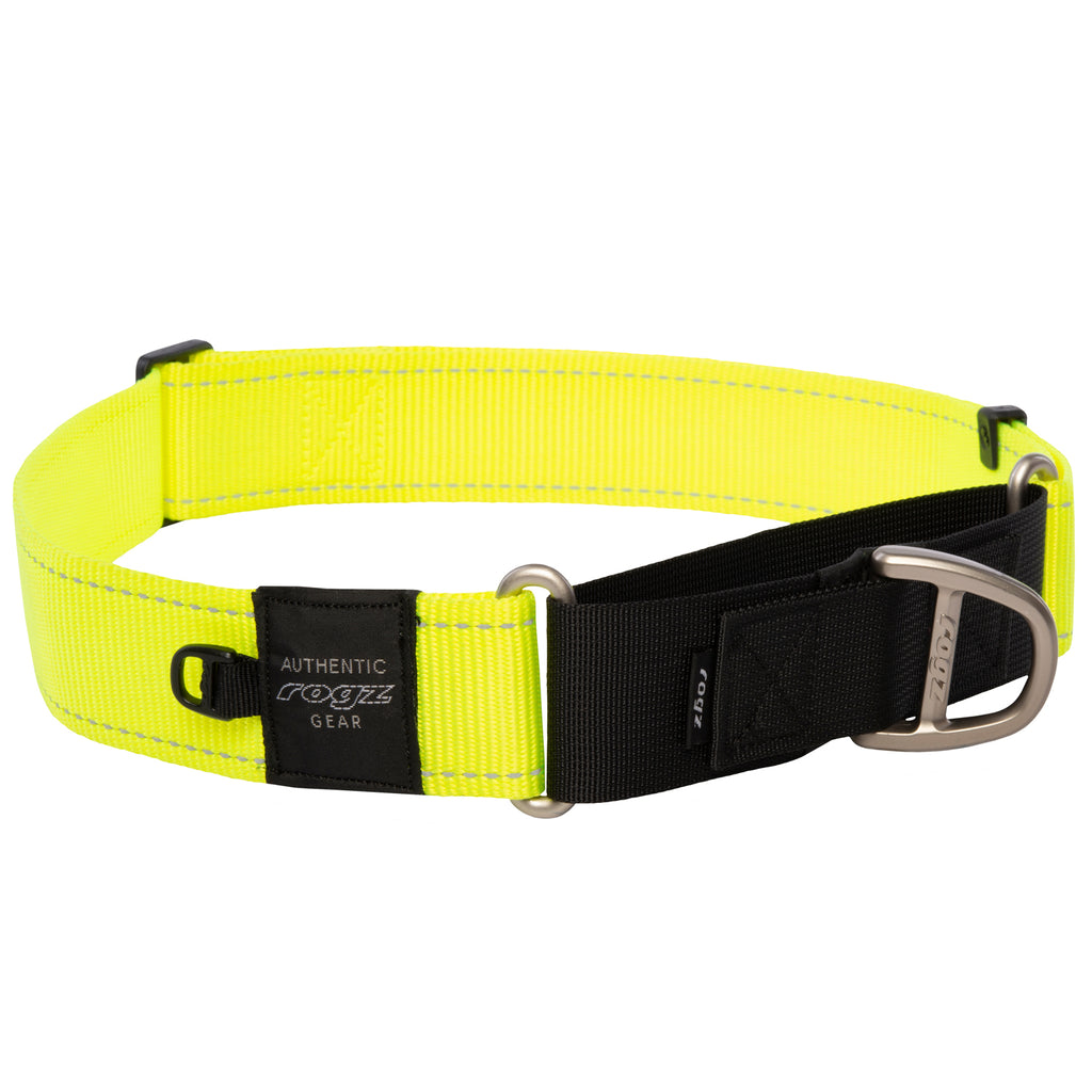 Rogz Control Martingale Web Collar - Dayglo Yellow