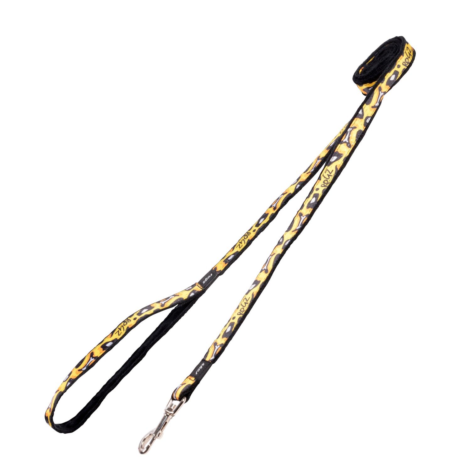 Small Dogs Safari Fashion Classic Leash Small- Leopard Bone Gold