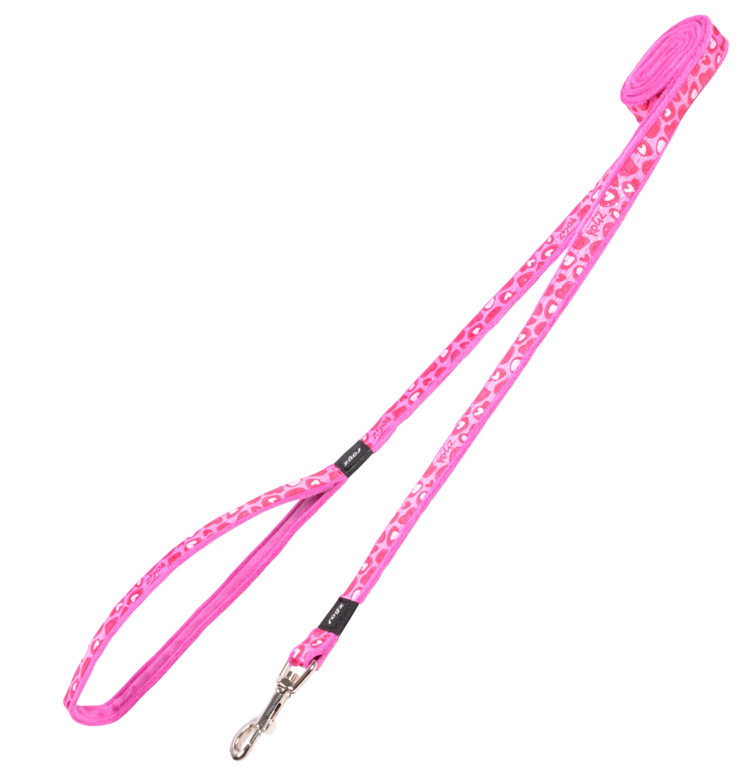 Small Dogs Safari Fashion Classic Leash Small- Wild Heart Pink