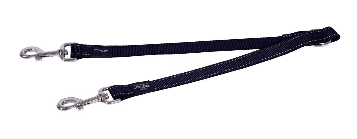 Double Split Leash X-Large- Black