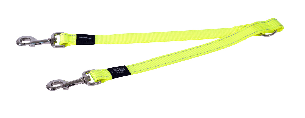 Double Split Leash X-Large- Dayglo Yellow