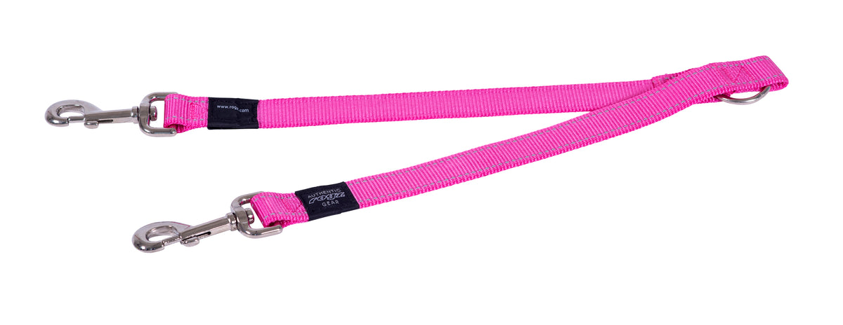 Double Split Leash X-Large- Pink