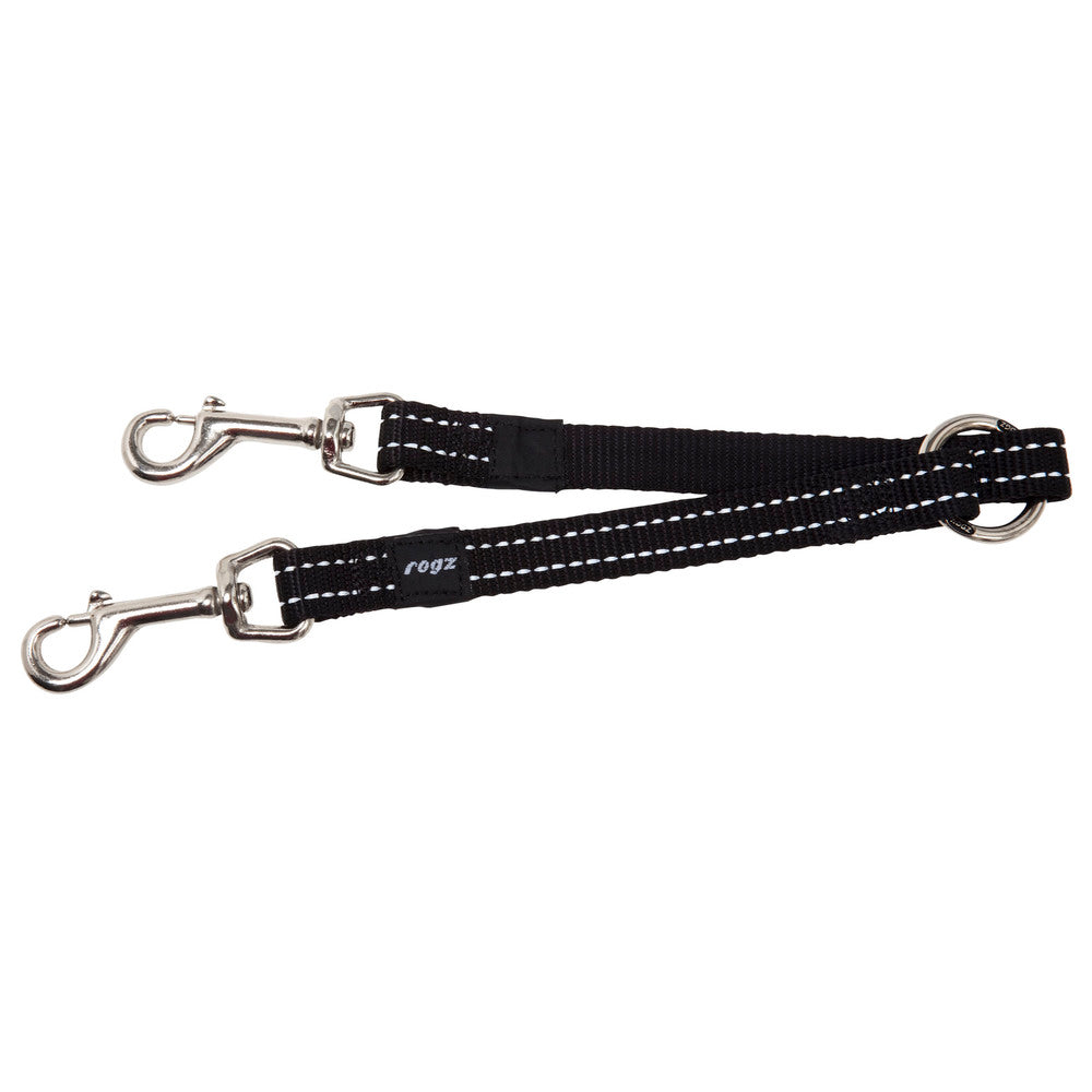 Double Split Leash Medium- Black