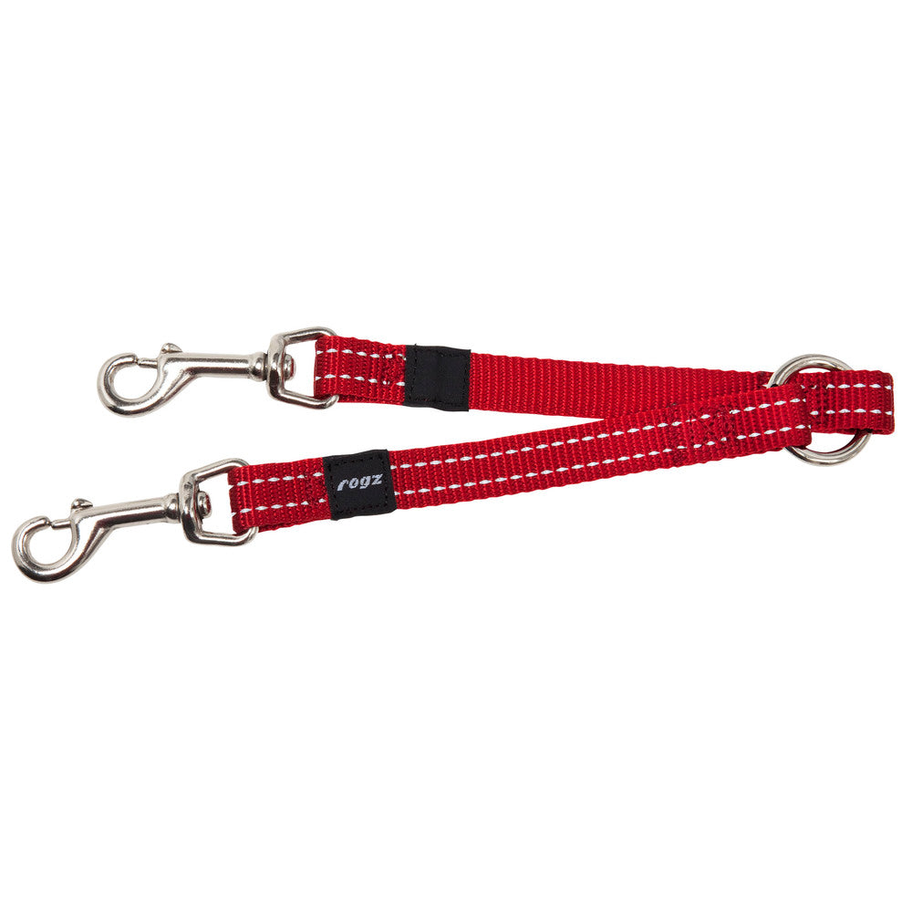 Double Split Leash Medium- Red