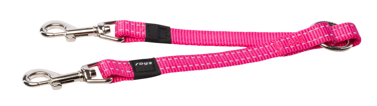 Double Split Leash Large- Pink