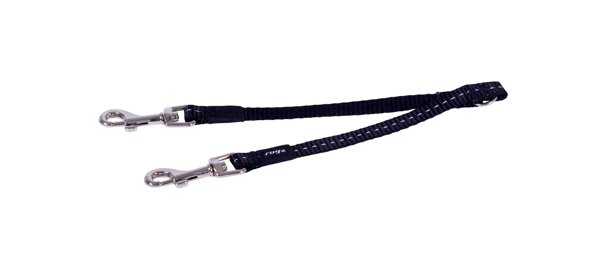 Double Split Leash Small- Black