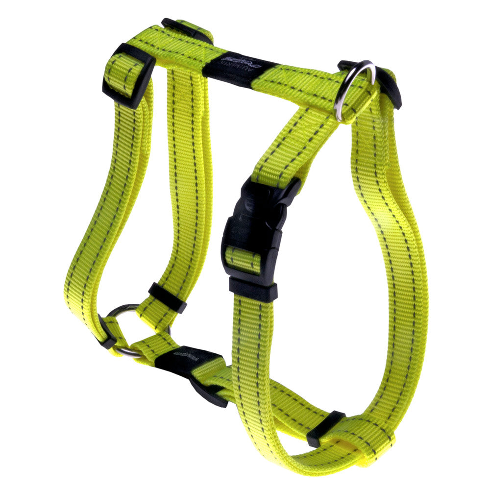 Classic Dog H-Harness Large- Dayglo Yellow