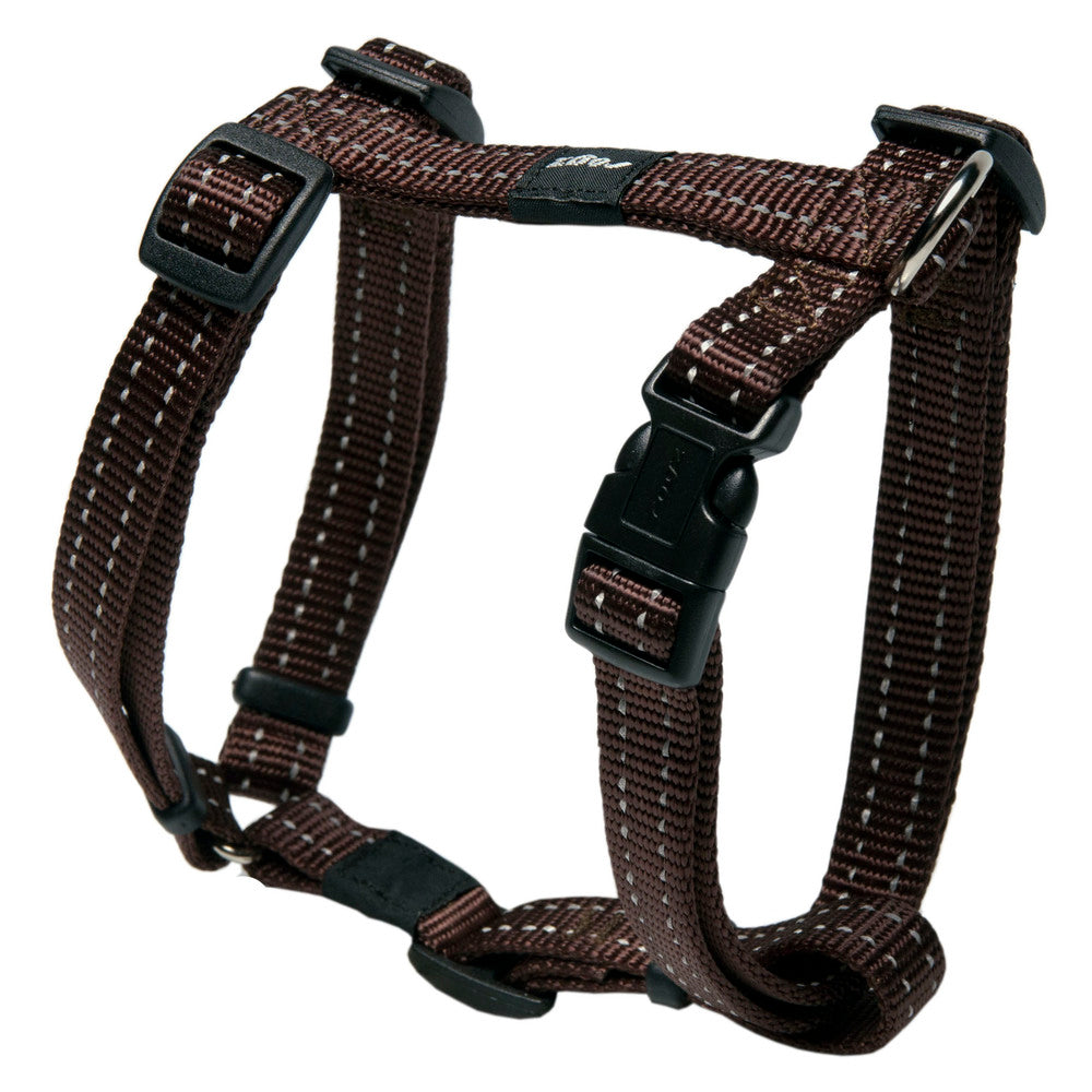 Classic Dog H-Harness Medium- Chocolate Brown