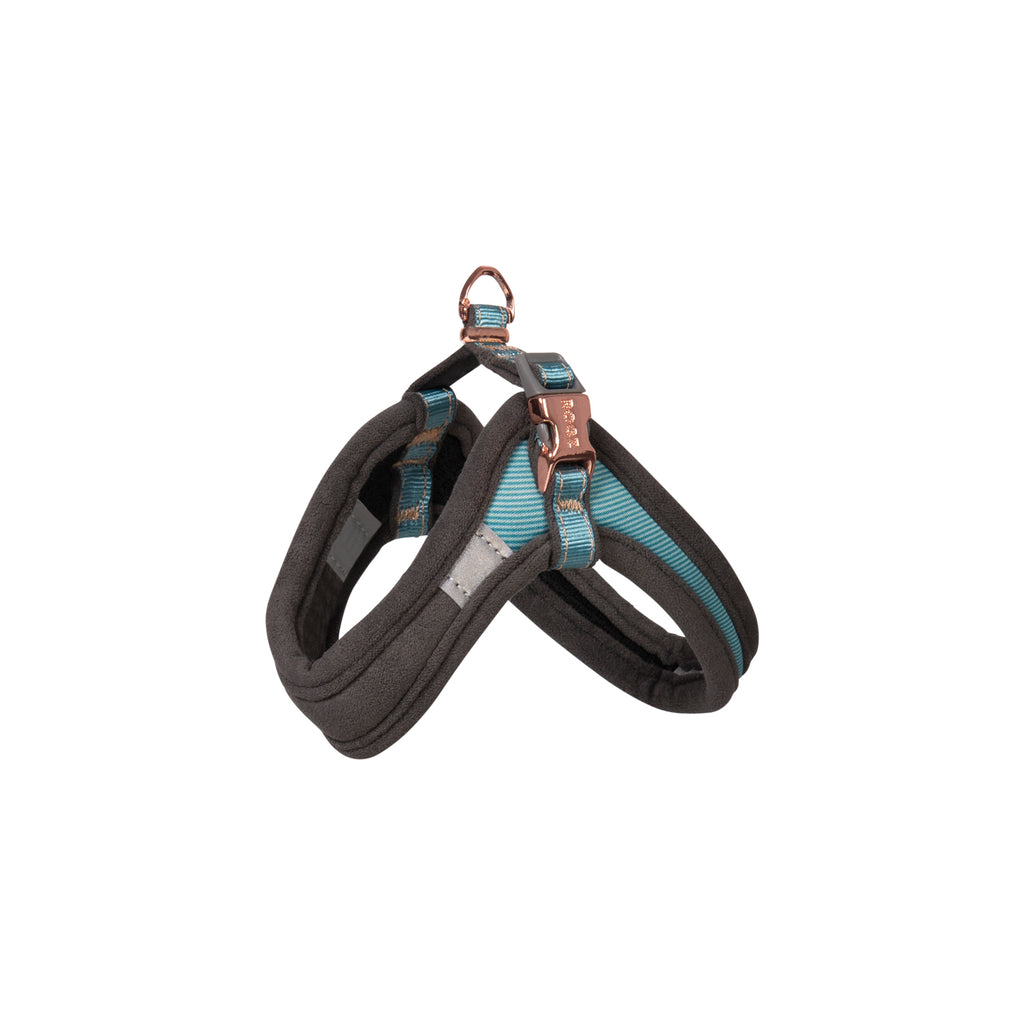 Rogz Urban Fast Fit Adjustable Harness X SMALL	fits chest 14in- Turquoise Moon